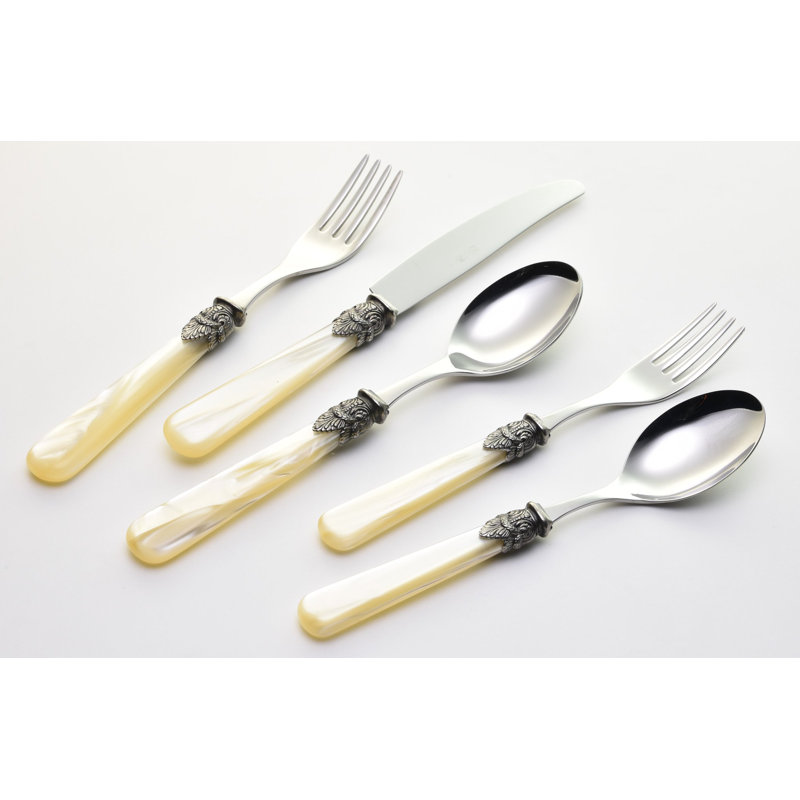 EME Italian Flatware Napoleon 5 Piece Stainless Steel Flatware Set